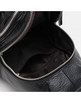 Черный мужской кожаный слинг Keizer K1512bl-black