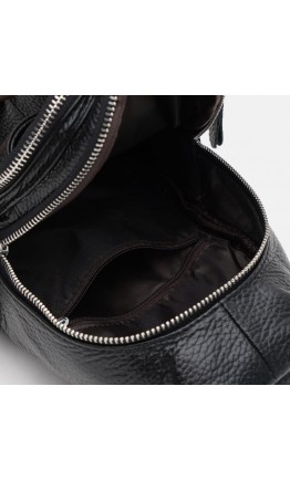 Черный мужской кожаный слинг Keizer K1512bl-black