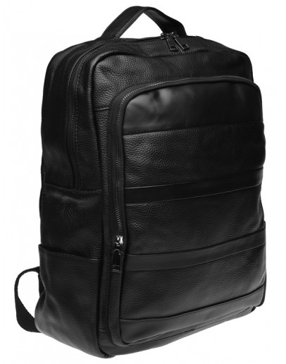 Фотография Черный мужской кожаный рюкзак Keizer K1552-black