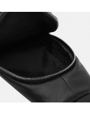 Фотография Мужская сумка на плечо кожаная слинг Ricco Grande K16040-black