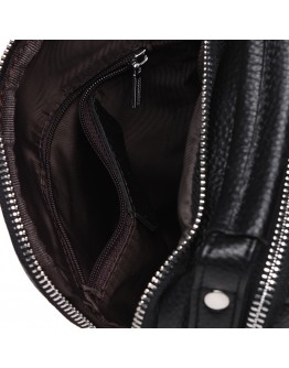 Черная кожаная сумка - барсетка Ricco Grande K16268-black