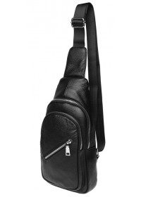 Слинг черный мужской Borsa Leather k16603-black