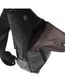Фотография Черный мужской кожаный слинг Keizer K1683-black
