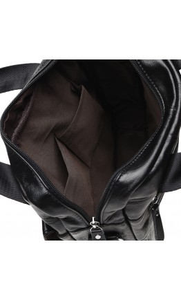 Мужская черная сумка Borsa Leather K18859-black