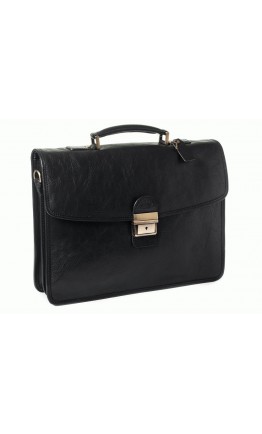 Черный мужской элитный кожаный портфель Katana k31022-1