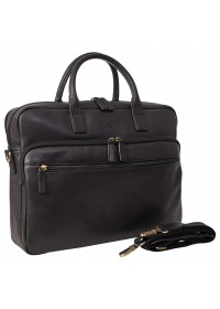 Черная фирменная кожаная деловая сумка Katana k31163-1