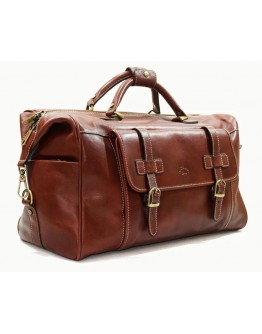 Дорожная кожаная коричневая фирменная сумка KATANA k33152-3