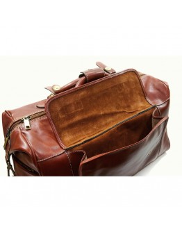 Дорожная кожаная коричневая фирменная сумка KATANA k33152-3