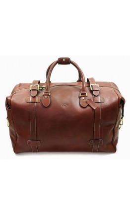 Дорожная кожаная коричневая фирменная сумка KATANA k33153-3