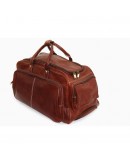 Фотография Дорожная кожаная коричневая фирменная сумка KATANA k33159-3