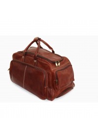 Дорожная кожаная коричневая фирменная сумка KATANA k33159-3