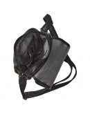 Фотография Черная кожаная фирменная мужская сумка на плечо с клапаном KATANA K36102-1