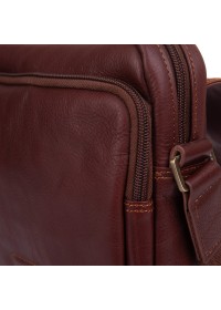 Коричневая кожаная плечевая мужская сумка Katana k39112-2