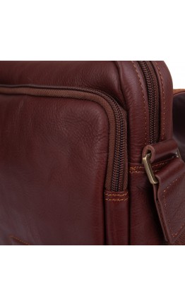 Коричневая кожаная плечевая мужская сумка Katana k39112-2