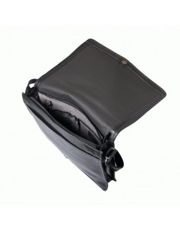 Стильная кожаная черная мужская сумка на плечо Katana k69305-1