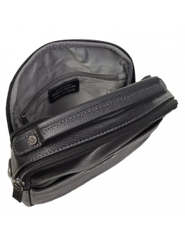 Кожаная черная мужская сумка на плечо-барсетка KATANA k69318-1