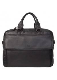 Черная фирменная кожаная деловая сумка Katana k81615-1