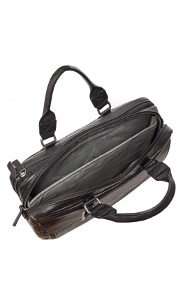Черная фирменная кожаная деловая сумка Katana k81615-1