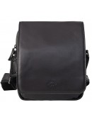 Фотография Кожаная черная мужская сумка на плечо с клапаном KATANA K81622-1