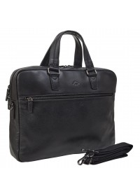 Кожаный черный фирменный мужской портфель Katana k81627-1