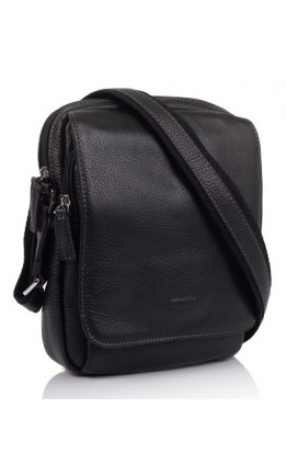 Черная кожаная сумка на плечо Katana k83602-1
