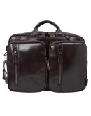 Фотография Кожаный портфель-рюкзак трансформер 77014Q-2