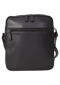 Кожаная мужская черная фирменная сумка на плечо KATANA K89621-1