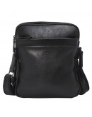 Фотография Кожаная черная мужская сумка на плечо  размера KATANA k89624-1