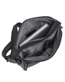 Фотография Кожаная черная мужская сумка на плечо  размера KATANA k89624-1