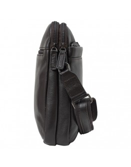 Кожаная коричневая мужская сумка на плечо  размера KATANA k89624-2