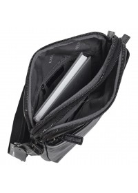 Кожаная черная мужская сумка на плечо  размера KATANA k98662-1
