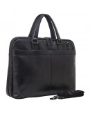 Фотография Кожаная мужская черная сумка на 2 отделения Katana k98665-1