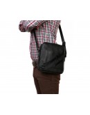 Фотография Удобная чёрная мужская сумка через плечо 7236