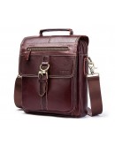 Фотография Мужская коричневая сумка на плечо - барсетка KV0502