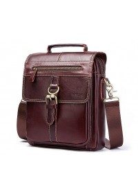 Мужская коричневая сумка на плечо - барсетка KV0502