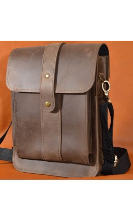 Мужская сумка на плечо из винтажной натуральной кожи Limary lim0123rc