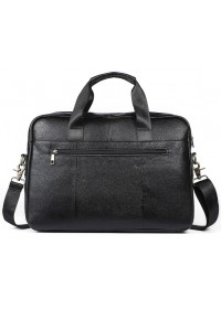 Черная кожаная сумка Borsa Leather K11118-black