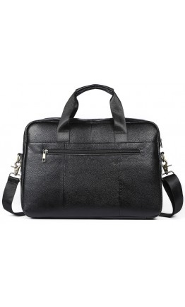 Черная кожаная сумка Borsa Leather K11118-black
