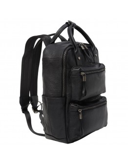 Кожаный черный удобный рюкзак M2262A