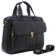 Кожаная черная мужская сумка портфель M315A