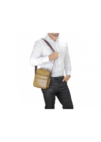 Мужская сумка - барсетка рыжего цвета Tiding Bag M35-8852LB