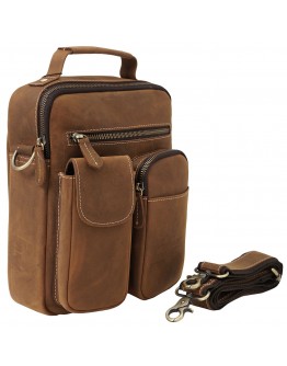 Деловая мужская кожаная сумка, коричневая Bx3552
