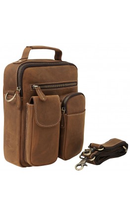 Деловая мужская кожаная сумка, коричневая Bx3552