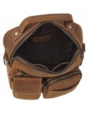 Фотография Деловая мужская кожаная сумка, коричневая Bx3552