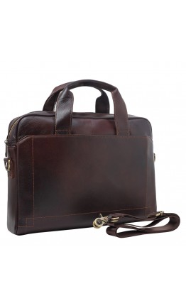 Деловая кожаная коричневая сумка для ноутбука M5006C