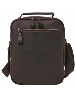 Кожаная винтажная коричневая мужская сумка - барсетка Vintage M6014C-1