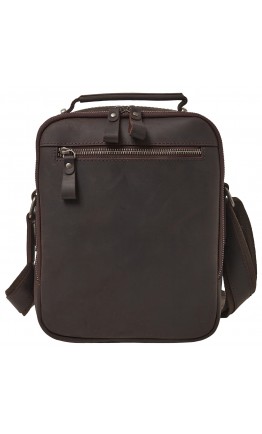 Кожаная винтажная коричневая мужская сумка - барсетка Vintage M6014C-1