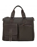 Фотография Кожаная коричневая мужская мягкая сумка M7264C