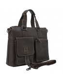 Фотография Кожаная коричневая мужская мягкая сумка M7264C