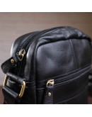 Фотография Черная небольшая сумка кожаная на плечо M7717A